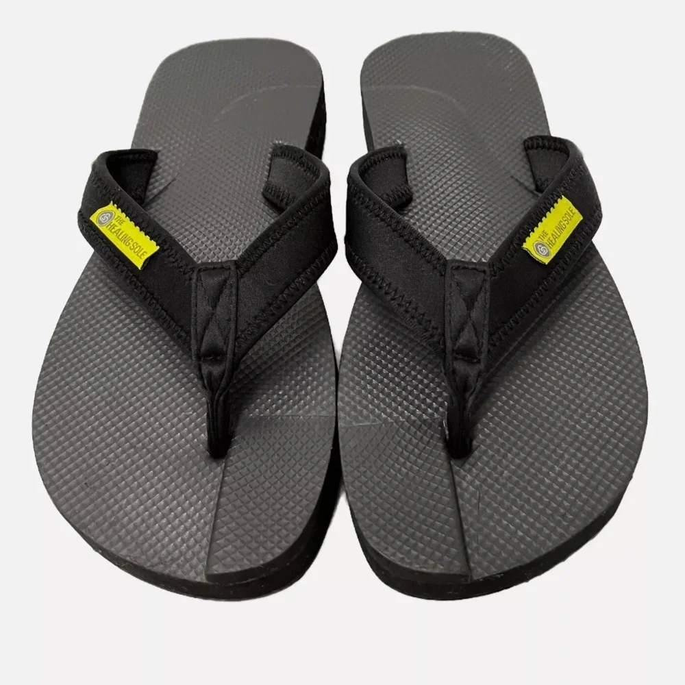(S2)‎ The Healing Sole- Black For Plantar Fasciitis Men's Size 12.5 Flip Flops